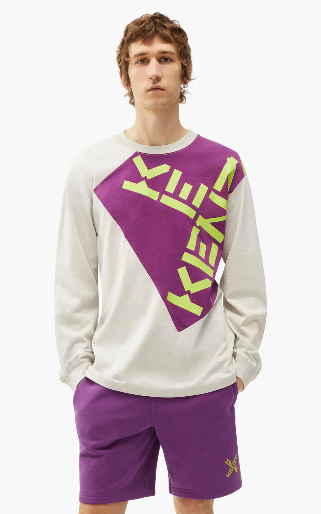 Kenzo Sport Big X T-shirts Herre - Lilla DK-845876